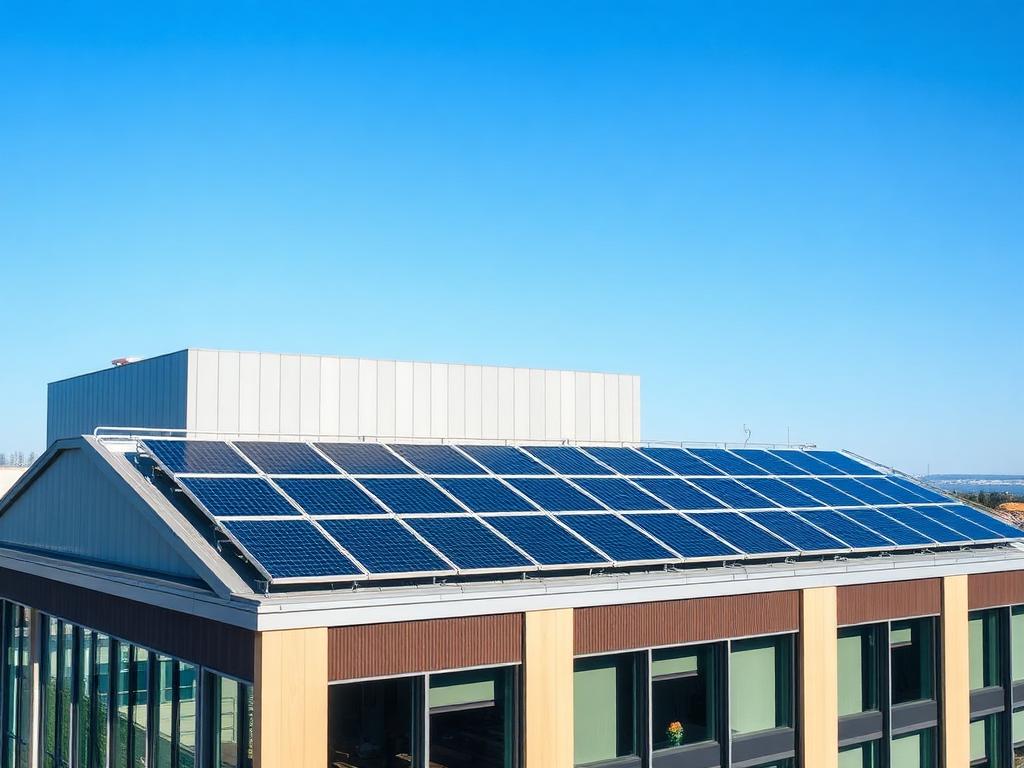 Solceller Stockholm installation på företagstak